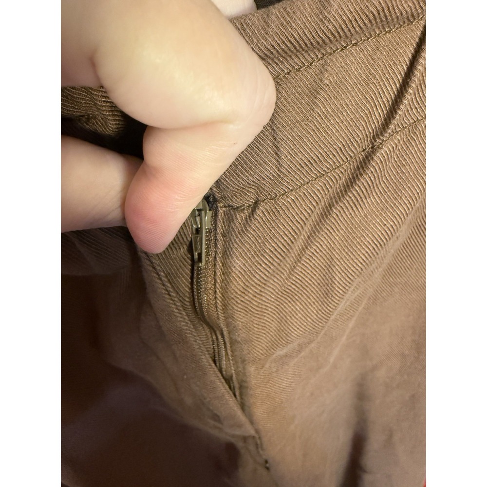 GAP Womens Brown Paperbag Waist Cotton Straight Leg Pants Size XL High Rise - Picture 8 of 13